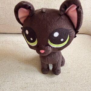 Littlest Pet Shop Jade Catkin Black Cat Plush Toy 10" LPS Hasbro 2019